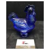 Blue Glass Rooster