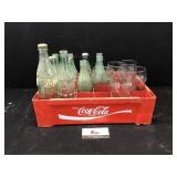 Coca-Cola Bottles & Crate