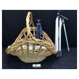 Tripods and basket