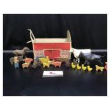Cardboard Barn & Misc Animals