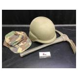 Military Pick, Helmet and Hat