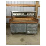 Butcher Table with Wood Block