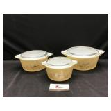 Pyrex Mushroom Covered Dishes