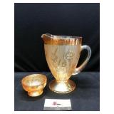 Gold Depression Glass Iris Pattern