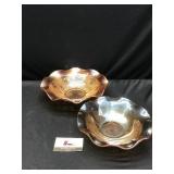 Gold Depression Glassware Iris PatternBowls