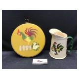 Rooster Pitcher and Decor