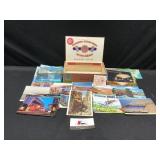 Vintage Post Cards and Cigar Box