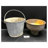 Metal Bucket and Metal Sifter