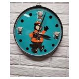 A & W Rootbeer Dancing Bear Clock with Motion
