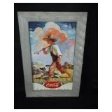 Coca Cola " Huck Finn "  Style framed print