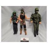 Lot of 3 GI Joe / M & C  12 " Army Action Figures