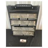 Plastic organizer full of misc. hardware