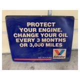 Plastic Valvoline sign