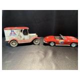 Big A Auto Parts bank and Corvette