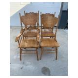 4 oak chairs