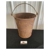 Rusty galvanized bucket