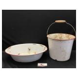 Enamel Pail & Pan