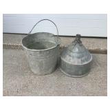 Galvanized Pail & Funnel