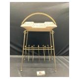 Vintage Metal Magazine Rack/Ashtray