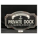 Metal No Trespassing Sign