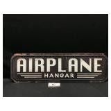 Metal Airplane Sign
