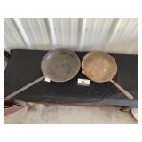 Hand Forged Skillet and cast iron skillet