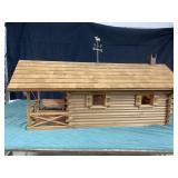 Folk Art Hand-made Large Scale Log Cabin