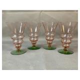 Depression Watermelon Glass Goblets