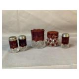 Souvenir Ruby Flash Glass 1902 & 1914