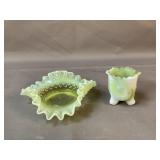 Fenton Vaseline & Slag Glass