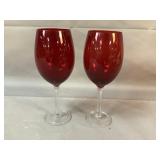 Pair of Ruby Goblets