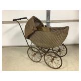 Wicker Baby Buggy