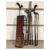 Vintage Golf Clubs Wooden & Metal Shafts