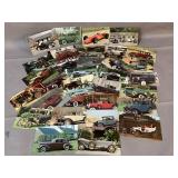 Vintage Postcards & Index Cards - Car Theme