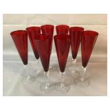 Ruby Champagne Flutes