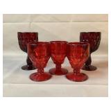 Ruby Glass Goblets
