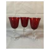 Ruby Glass Goblets