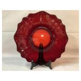 Ruby Glass Plate