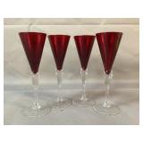 Ruby Glass Cordials