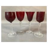 Assorted Ruby Glass Cordials