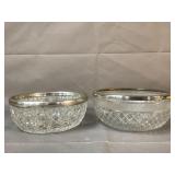 Silver Plate banded Bowls