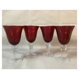 Ruby Glass Goblets