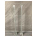 Clear Eiffel Tower Vases 31 1/2 tall