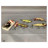 Antique Wooden Fishing Lures and More