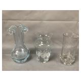 Lot of Etched Glass Vases