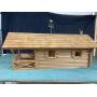 Folk Art Hand-made Large Scale Log Cabin