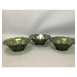 3 Carnival Glass Bowls