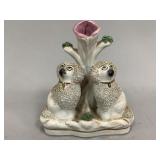 Staffordshire Confetti Poodles Spill Vase