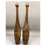 Antique Wooden Juggling Pins