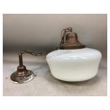 Antique School House Glass Light